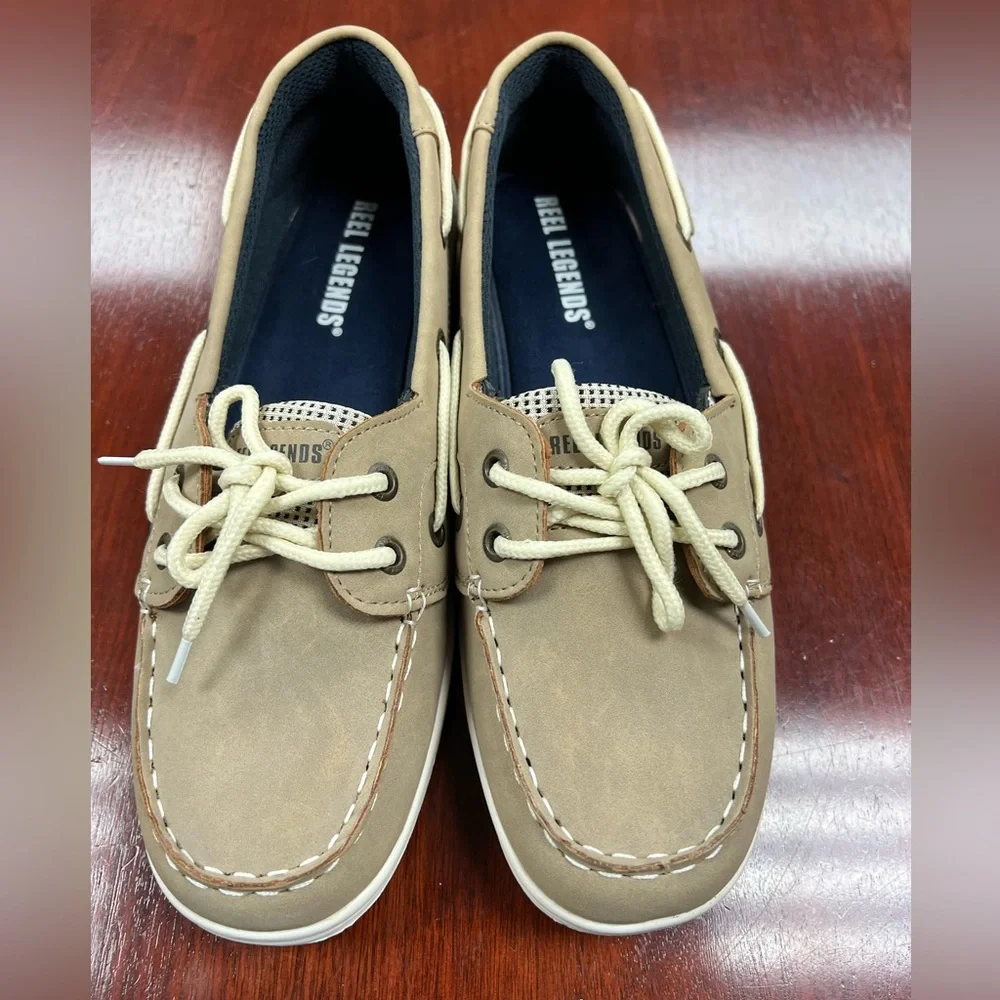Reel Legends Womens Tan Boat Shoes Sz 9 - Picture 4 of 7